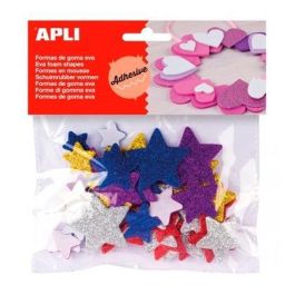 Apli Formas Goma Eva Adhesivas Estrellas Con Purpurina Metalizada Colores Surtidos -50U- Precio: 2.59000016. SKU: S8425437
