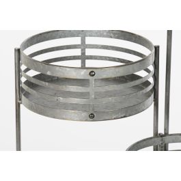DKD Home Decor Macetero Loft Gris Metal Hierro 35 x 72 x 47 cm