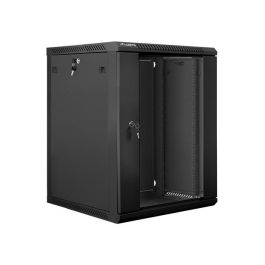 Lanberg WF01-6615-10B Armario Montaje en Pared 15U 600x600x774 mm Autoensamblaje, Negro, IP20, Máx. 60kg