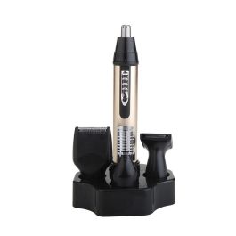 Edm Conjunto cortador de vello facial a pilas con 3 cabezales, cepillo de limpieza y base de sujeción Precio: 9.5000004. SKU: S7901604