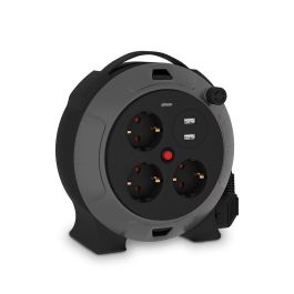 Enrollacables con 2 usb a, 3 tomas 2p+tt schuko, 16 a, 230 v~, h05vv-f 3 g 1,5 mm², 5 m, negro/gris Precio: 30.68999956. SKU: B17NPN8P6Z