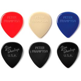 Dunlop Púas Vintage Jazz Teardrop Surtido 6 Peter Frampton Signature para Guitarra Eléctrica Acústica