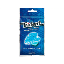 Trident Chicle Sabor Menta Sin Azúcar Bolsa 43.5 gr Precio: 1.5900005. SKU: B1GZYZPQTV