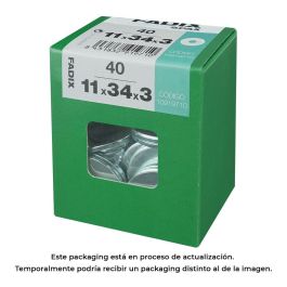 Fadix Caja 40 unidades arandela ancha cincada 11,0x34x3mm