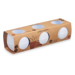 Set 3 Macetas con Reserva de Agua 6 cm Blanco - Ibergarden (8 Unidades) Set 3 Macetas con Reserva de Agua 6 cm Blanco - Ibergarden (8 Unidades)