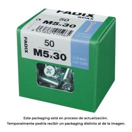 Fadix Tornillo Métrica CP M 5x30mm Cabeza Plana Acero DIN 965 Caja 50 Unidades Referencia 10915965 Precio: 3.88999996. SKU: S7913700