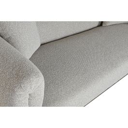 DKD Home Decor Sofá Scandi Crudo Marron, Madera de Boj Poliéster, 220x95x77 cm (Ancho x Fondo x Alto), Asiento 42 cm