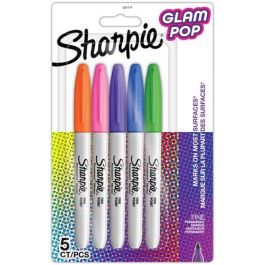 Sharpie Rotuladores Permanentes Punta Fina Glam Pop Blister 5 unidades Colores Surtidos Precio: 8.59000054. SKU: B1EAPANN8C