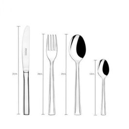 Pack 24 Cubiertos Monix M180973/ 6 Cucharas + 6 Tenedores + 6 Cuchillos + 6 Cucharas Café/ Acero inoxidable Pack 24 Cubiertos Monix M180973/ 6 Cucharas + 6 Tenedores + 6 Cuchillos + 6 Cucharas Café/ Acero inoxidable