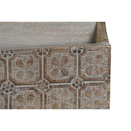DKD Home Decor Organizador Natural Blanco 13 x 21 x 32 cm