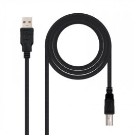 Cable USB 2.0 Impresora Nanocable 10.01.0102/ USB Tipo-B Macho - USB Macho/ 1m/ Negro Precio: 3.99000041. SKU: S0224320