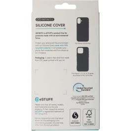 eSTUFF iPhone 16 Pro INFINITE RIGA Silicone Cover - Black - 93% recycled material eSTUFF iPhone 16 Pro INFINITE RIGA Silicone Cover - Black - 93% recycled material