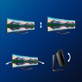Philips 499P9H/00 Monitor Profesional Ultrapanorámico Curvo 49" Dual QHD Webcam USB-C KVM Regulable Negro