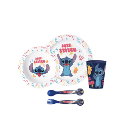 Set de vajilla infantil Stitch Sweet Infantil (5 Piezas)