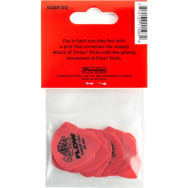 Dunlop Púas Tortex Flow 0,50Mm Pack 12 Unidades