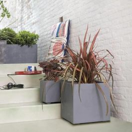 Deroma 9H81ZSZ217 Maceta Cubo Millennium R Autorriego Gris Ceniza 39 cm