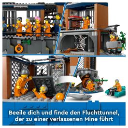 LEGO 60419 City Prisión de Policía de Aguas Profundas Juguete con Helicóptero Barco 7 Minifiguras Figura de Perro
