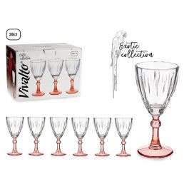 Copa Vino Color Salmon 275Ml Vivalto 9X18CM (36 Unidades)