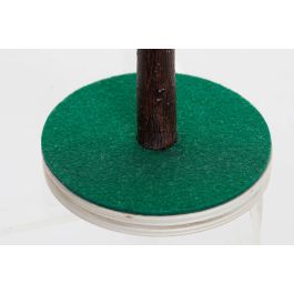 DKD Home Decor Juego con Diseño Árbol en Polipropileno Verde y Marrón 9.5 x 9.5 x 15.5 cm