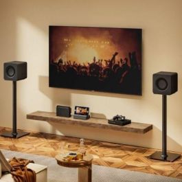 Aisens Soporte de Suelo para Altavoces SPK11U-433, Universal, Carga Máxima 25kg, Acero y Vidrio