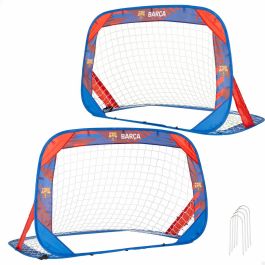 Set de 2 porterías de fútbol F.C. Barcelona 120 x 80 x 80 cm (2 Unidades)
