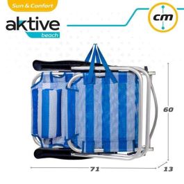 Silla playa plegable aluminio posiciones marinera 48x48,5x84 cm Silla playa plegable aluminio posiciones marinera 48x48,5x84 cm