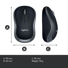 Logitech M185 Ratón Inalámbrico RF Plug & Play con Nano Receptor USB, Diseño Ergonómico, Batería hasta 1 Año, Gris Logitech M185 Ratón Inalámbrico RF Plug & Play con Nano Receptor USB, Diseño Ergonómico, Batería hasta 1 Año, Gris