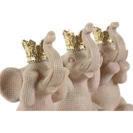 DKD Home Decor Figura Oriental Beige Dorado Resina 12 x 21 x 12 cm