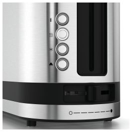 WMF 04.1412.0011 Tostadora de ranura larga de acero inoxidable para 2 rebanadas