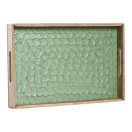 DKD Home Decor Bandeja Moderno Verde Natural Mango 43.5 x 27 x 4.5 cm