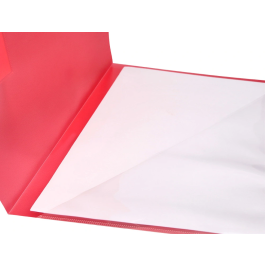 Liderpapel Dossier Carpeta A4 Uñero Color Rojo Polipropileno 180 Micras