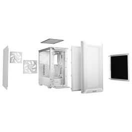 Be Quiet! PURE BASE 501 Airflow Caja Midi Tower PC Blanco ATX micro ATX Mini-ITX ABS Acero