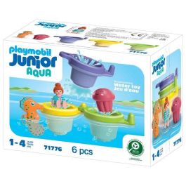 PLAYMOBIL 71776 Vasos Flotantes Junior Aqua para Baño Bebés +12 meses con Ducha y Lluvia Apilables