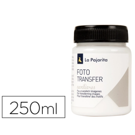 La Pajarita Foto Transfer Bote 250 ml Acabado Brillante Transparente para Lienzo Madera Tela Vidrio Precio: 8.49999953. SKU: B159HYEAQ3