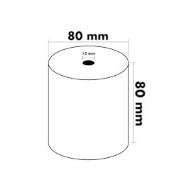 Rollo Sumadora Termico Q-Connect 80 mm Ancho X 80 mm Diametro Sin Bisfenol A Papel De 70 gr-M2 5 unidades