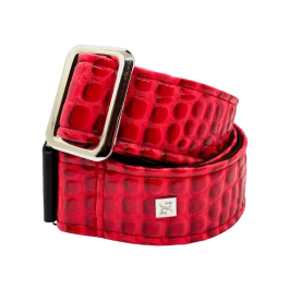 GETM Correa Guitarra Bajo Aussie Gator Dragon Red Getm Piel Ajustable hasta 165 cm