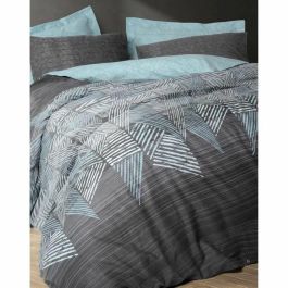 Juego de Cama de Algodón 100% Antracita - Incluye 1 Funda Nórdica 220x240 cm y 2 Fundas de Almohada 60x60 cm - ASI8684283424504