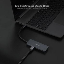 NANOCABLE HUB USB-C/M A 3xUSB-C/H ALUMINIO 10 CM