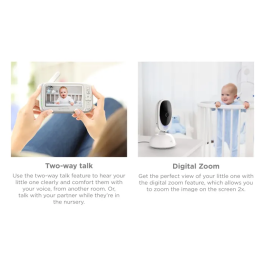 Motorola Nursery Monitor de Video para Bebés VM75 - Pantalla - Infrarrojos - Blanco