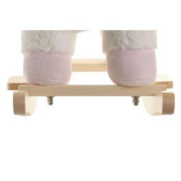 DKD Home Decor Mecedora Kids Unicornio Blanco y Natural 33 x 50 x 64 cm - Asiento 42 cm