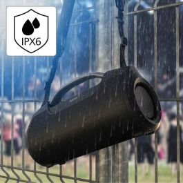 Hama Altavoz Soundbarrel Negro - Sonido Potente, Bluetooth 5.0, Resistente al Agua IPX6, Batería de 12h