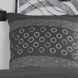 Today Juego de Cama de Algodón para 1 Persona - 140x200 cm - Gael Grey Print