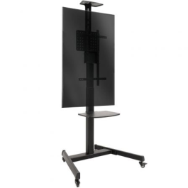 TooQ FS1184M-B Soporte de Suelo con Ruedas Inclinable y Giratorio para TV 37-70" hasta 70kg VESA 600x400 Negro, con bandejas TooQ FS1184M-B Soporte de Suelo con Ruedas Inclinable y Giratorio para TV 37-70" hasta 70kg VESA 600x400 Negro, con bandejas
