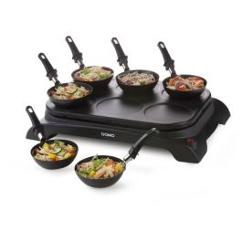 DOMO DO8710W Crepiere + Wok - 6 personas - 1000W - Negro DOMO DO8710W Crepiere + Wok - 6 personas - 1000W - Negro
