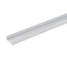 Perfíl Aluminio para Tira LED Doble - Difusor Transparente x 2M