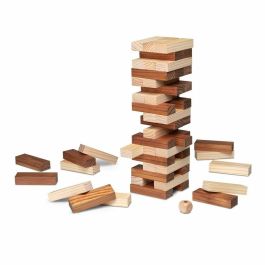 Cayro Block & Block Dos Colores | Juego de Habilidad de Apilar Bloques de Madera | Desafío para 2 Jugadores, Edad Recomendada +5 años