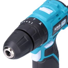 Koma Tools 12v-tpb-k Kit Taladro Percutor Brushless 12V 32Nm 2 Velocidades con Batería 2.0Ah, Cargador, Puntas y Maletín