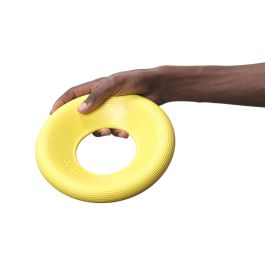 Earth Rated Fly Toy L Juguete Volador Disco Flotante para Perros - Material Suave y Duradero, Agarre Cómodo, Ideal para Agua y Tierra - Amarillo