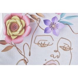 DKD Home Decor Cojín Moderno de Poliéster Multicolor con Diseño Abstracto y Cremallera, Dimensiones 10x45x45 cm - Pack de 4 Unidades
