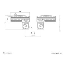 Neomounts WL30-265BL1 Ultra-flat Display Wall Mount 43-85" Max 60 kg VESA 150x100-1200x800 0,75cm Samsung QMC QBC QHC Black